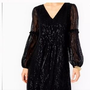 Lilly Pulitzer Black Sparkly Long Sleeve Dress
